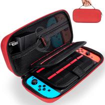 Estojo de transporte Deruitu compatível com Nintendo Switch Red