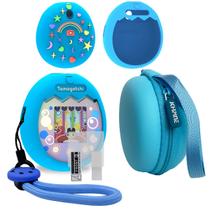 Estojo de transporte e capa de silicone para Tamagotchi Pix Blue