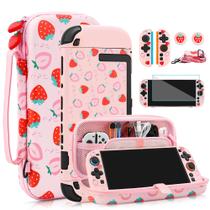 Estojo de transporte e capa protetora para Nintendo Switch 2 - rosa