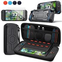 Estojo de transporte + estojo de proteção + 2 vidros temperados para Nintendo Switch 2