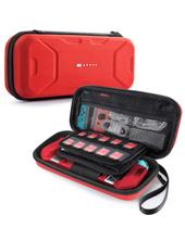 Estojo de Transporte Mumba para Nintendo Switch OLED e Switch - Bolsa de Viagem com Grande Capacidade (Vermelha)