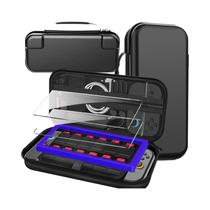 Estojo De Transporte Preto Para Switch 2 2025 Com 2 Protetores De Tela E 12 Cartões De Jogo, Suporte