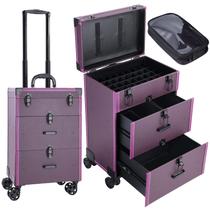 Estojo de unhas rolante FRENESSA Wheeled Manicure Storage em material vegano