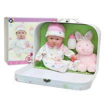 Estojo de viagem Baby Doll JC Toys La Baby, conjunto de presente de 11 polegadas Estojo de viagem Baby Doll JC Toys La Baby, conjunto de presente de 11 polegadas