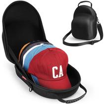 Estojo de viagem Hat, estojo rígido Livelab para 6 bonés de beisebol, preto Estojo de viagem Hat, estojo rígido Livelab para 6 bonés de beisebol, preto
