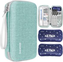 Estojo de viagem Insulin Cooler sob medida para tratamento de diabetes (verde)