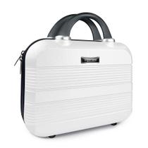 Estojo de viagem para maquiagem GigabitBest Hard Shell de 14 polegadas Arctic White