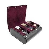 Estojo De Viagem Para Relógios Unissex Com 6 Compartimentos, Organizador E Expositor Para Homens E