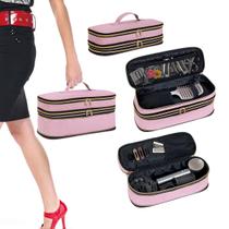 Estojo de viagem para secador de cabelo UOZL Dual-Layer Pink