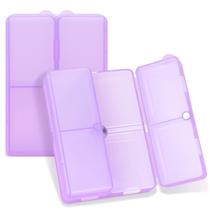 Estojo de viagem portátil Daily Pill Organizer FYY, roxo transparente