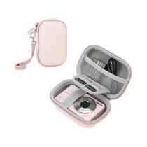 Estojo De Viagem Rosa Para Câmeras Digitais Samsung Canon Sony Nikon Com Armazenamento Para Cartão
