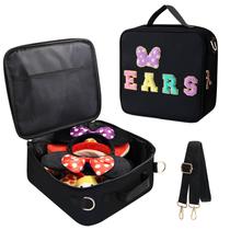 Estojo de Viagem Sweet Lion - Chenille, Laço e Oreia de Mickey - Preto Estojo de Viagem Sweet Lion - Chenille, Laço e Oreia de Mickey - Preto