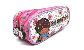 Estojo duas divisões menina escolar penal QQ113