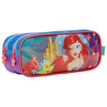 Estojo Duplo Ariel Sereia Disney Princesas Escolar Meninas Estojo Duplo Ariel Sereia Disney Princesas Escolar Meninas