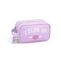 Estojo Duplo Color Up Organizador Necessaire Juvenil Escolar
