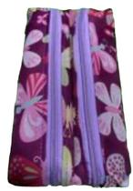 Estojo Duplo Decorado Com Desenhos De Flores E Borboletas