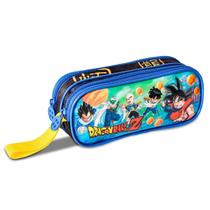 Estojo Duplo Dragon Ball Z ul Personagens Escolar - Clio Estojo Duplo Dragon Ball Z ul Personagens Escolar - Clio