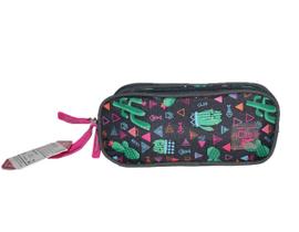 Estojo Duplo Escolar Cactos Mf 2017 Infantil Meninas Clio