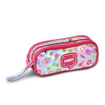 Estojo Duplo Escolar Holográfica Verão