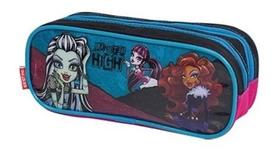 Estojo Duplo Escolar Monster High Porta Lápis Infantil 16m