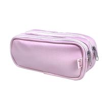 Estojo Duplo Escolar Porta Lápis 2 Compartimentos Rosa Bebê Estojo Duplo Escolar Porta Lápis 2 Compartimentos Rosa Bebê