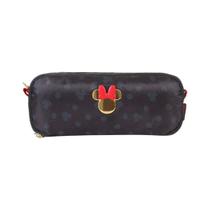 Estojo Duplo Escolar Preto Minnie Mouse Coração Xeryus