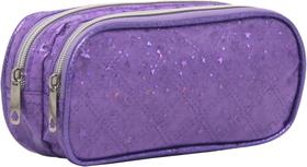 Estojo Duplo Escolar Retangular Glitter Yepp EST12030 Cor:Roxo