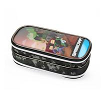 Estojo Duplo Gamecraft Menino Escolar Espaçoso Organizador Estojo Duplo Gamecraft Menino Escolar Espaçoso Organizador