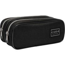 Estojo Duplo Grande Academie Preto 20x9x9mm Estojo Duplo Grande Academie Preto 20x9x9mm