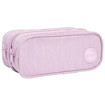 Estojo Duplo Grande Happy Lilás - Tilibra