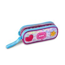 Estojo Duplo Holográfico Organizador Meninas Escolar