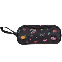 Estojo Duplo Juvenil Impermeável Rabisk Summer RK2448 Escola Faculdade Trabalho Duplo Compartimento Estampa Exclusiva