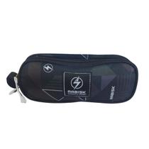 Estojo Duplo Juvenil Impermeável Rabisk Vibes RKV5058E Cor Cinza