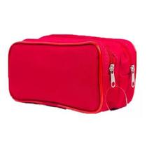 Estojo Duplo Liso Escolar Grande C/ Borda Várias Cores - JKF