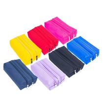 Estojo Duplo Liso Juvenil Escolar - Várias Cores - JKF Estojo Duplo Liso Juvenil Escolar - Várias Cores - JKF