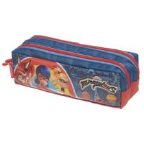 Estojo Duplo Miraculous Ladybug Team Work Lady bug Pacific