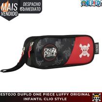 Estojo Duplo One Piece Luffy Original Infantil Clio Style