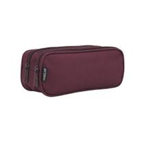 Estojo duplo para lápis feminino - e-002 - vinho