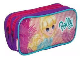 Estojo Duplo Polly Escolar Infantil Porta Lápis