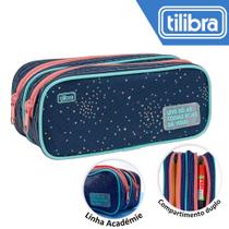 Estojo Duplo Tilibra Escolar Juvenil Académie Grande Dots
