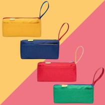 Estojo duplo triangular com alça trix leo&leo