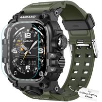 Estojo e Pulseira AmBand para Apple Watch Ultra 49mm (Série 1 e 2) - Verde Militar