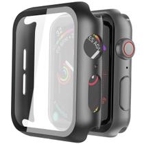 Estojo e vidro temperado para Apple Watch, 44 mm, pacote com 2 unidades, preta