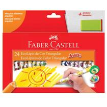 Estojo Ecolapis Jumbo com 24 Cores Mais Apontador Faber Castell