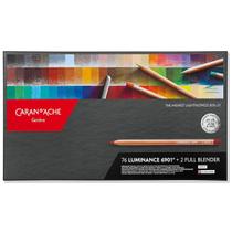 Estojo em Caixa Caran Dache Luminance 6901 76 Cores + 2 Full Blander - 6901776