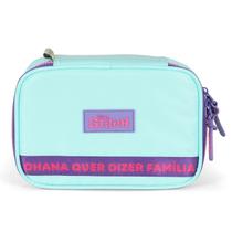 Estojo Escola Box Lilo Stitch Disney Menina Estampa Turquesa