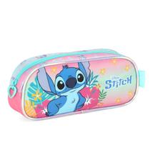 Estojo Escola Lilo Stitch Menina Disney Rosa Infantil Luxcel