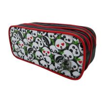 Estojo Escolar 02 Zíper Winth Panda WPE00624 - FARTEX