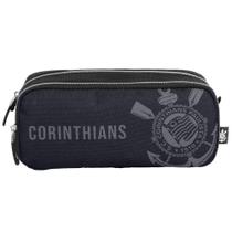 Estojo Escolar 2 Compartimentos Corinthians Timão Licenciado