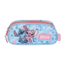 Estojo Escolar 3 Divisões Stitch Pink e Rosa Luxcel Estojo Escolar 3 Divisões Stitch Pink e Rosa Luxcel